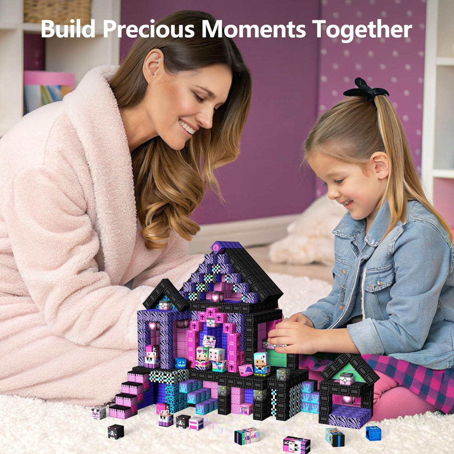 GobiDex 100PCS Magnetic Blocks for Girls, Build MagWonder with Magnet Building Toys Set, Princess Sensory Gift for Boys Girls Birthday