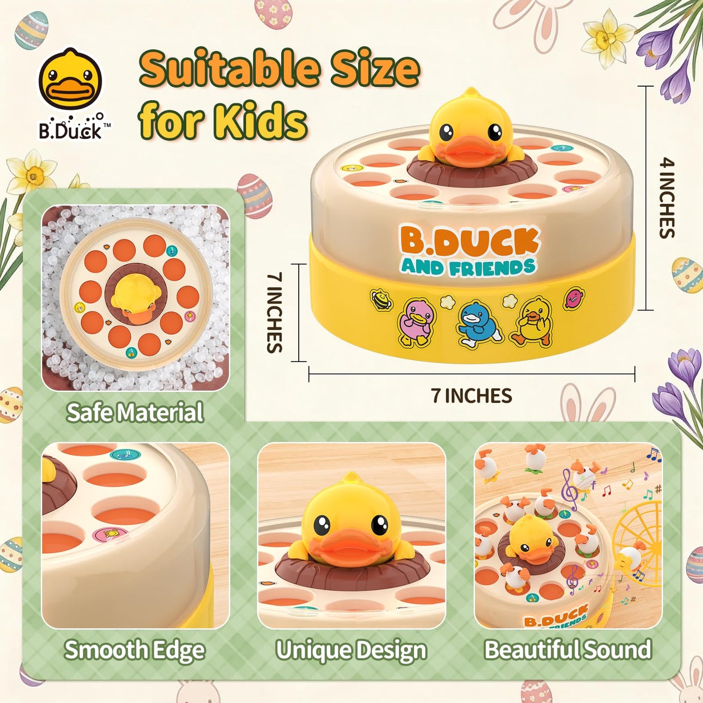 BLF FUN B.Duck Games for Kids Age 4-6, Board Games Bounce and Catch Duck Toys for Kids 4-8, Family Board Games for 5-7 Boys Girls, Birthday Gifts Christmas Party Games for Toddlers 3-5