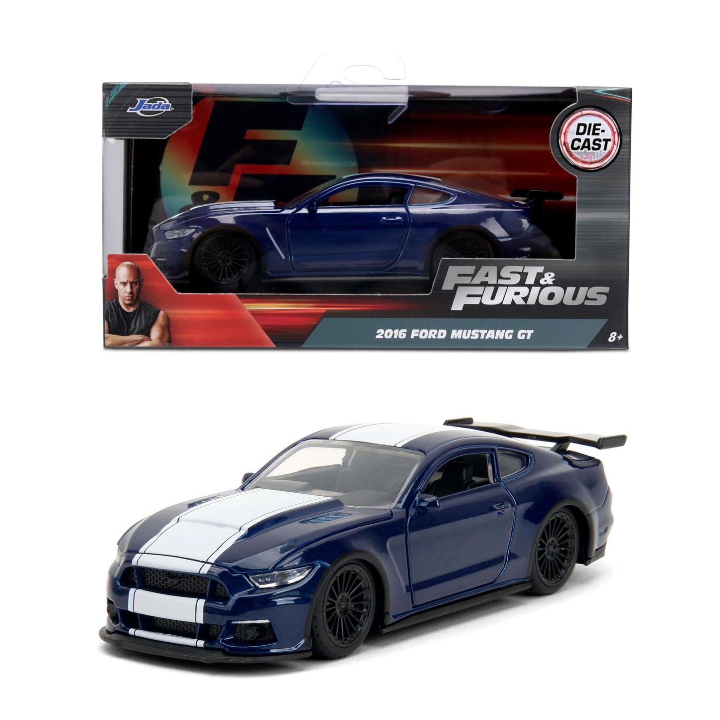 Jada Fast & Furious 1:32 2016 Ford Mustang Die-Cast Car, Toys for Kids and Adults
