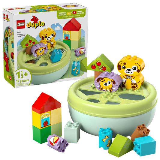 LEGO DUPLO My First Shape Sorter: Puppy House Sensory Toy for Toddlers - Montessori Shape Sorting & Learning Play Set for Boys & Girls, Ages 1.5+ - Educational Gift Idea for Birthdays - 10441