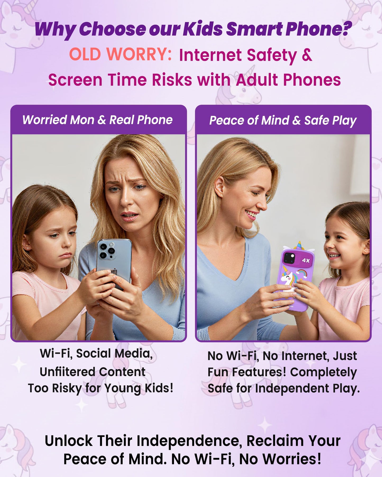 Kids Smart Phone with 32GB Card, 4.0" HD Touchscreen Toy Phone for Girls & Boys Age 3-12, Toddler Learning Play Cell Phone with Dual Camera, 28 Games, MP3 Player, 3D Hologram, Christmas Birthday Gift