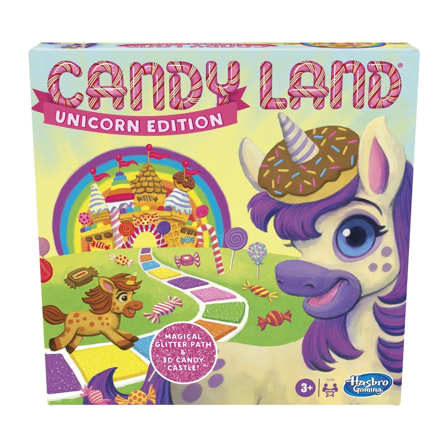 Hasbro Gaming Candy Land Unicorn Edition Preschool Board Game | Back to School Gifts for Kids | Classroom Toys | Ages 3+ (Amazon Exclusive)