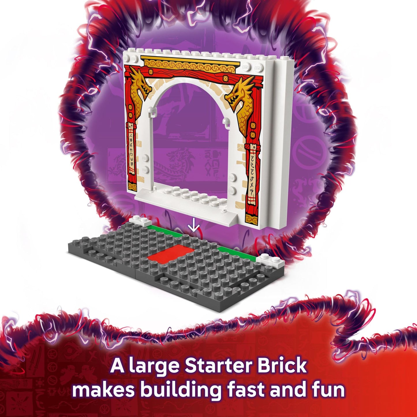 LEGO NINJAGO Ninja Spinjitzu Temple Building Toy Playset - Pretend Play Preschool Ninja Toy for Kids, Boys and Girls, Ages 4+ - with 4 Minifigures - Gift Idea for Birthdays - 71831