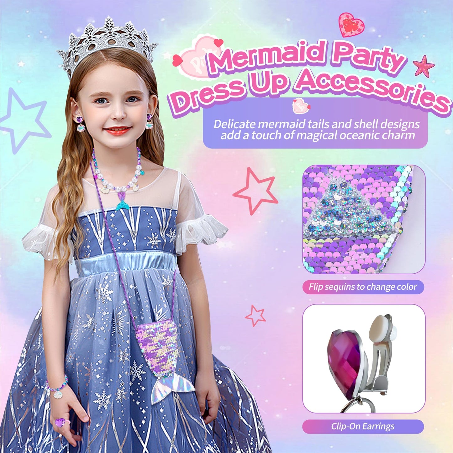 Cherry Tale Mermaid Gifts for Girls Toys Age 6-8, Kindergarten Graduation Gifts for Girls Age 4-6, Birthday Gifts Set with Plush Diary Kit, for Daughter Niece 5 6 7 8 9 10 Year Old