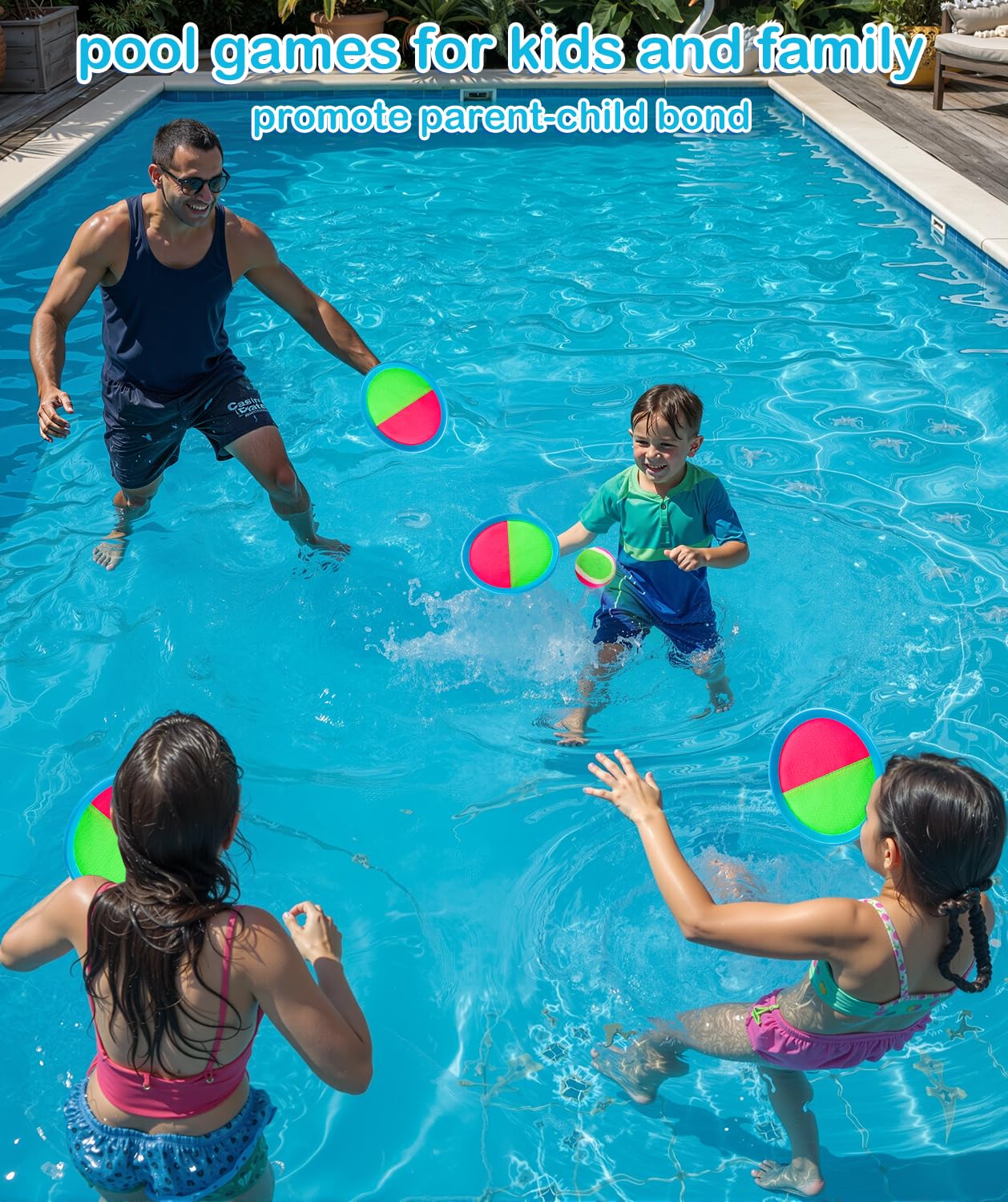Qrooper Toddler Toys Toss and Catch Ball Set, Toys for 3 4 5 6 7 8 Year Old Boys Girls Birthday Gift, Yard Outdoor Games for Kids Ages 4-8 8-12 Beach Pool