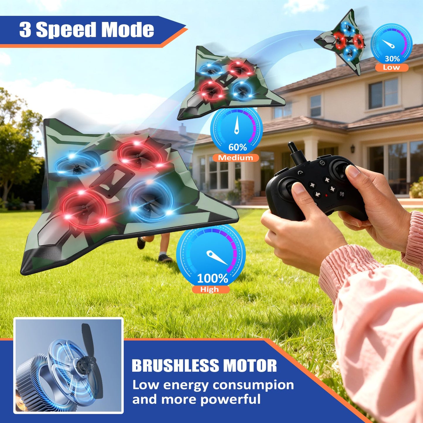 ZzzMgzzZ Foam Remote Control Airplane for Kids & Adults | Durable and Easy to Fly with Stable Flight, Perfect and Birthday Parties, Flying Foam Air Plane Toy Great for Beginner