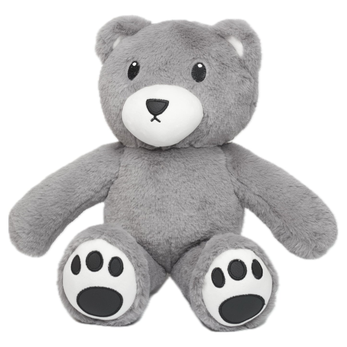 HUGWIMI Huggable Gray Teddy Bear, Soft Stuffed Plushie - Easter Gifts for Kids and Teen Girls, 16 Inches