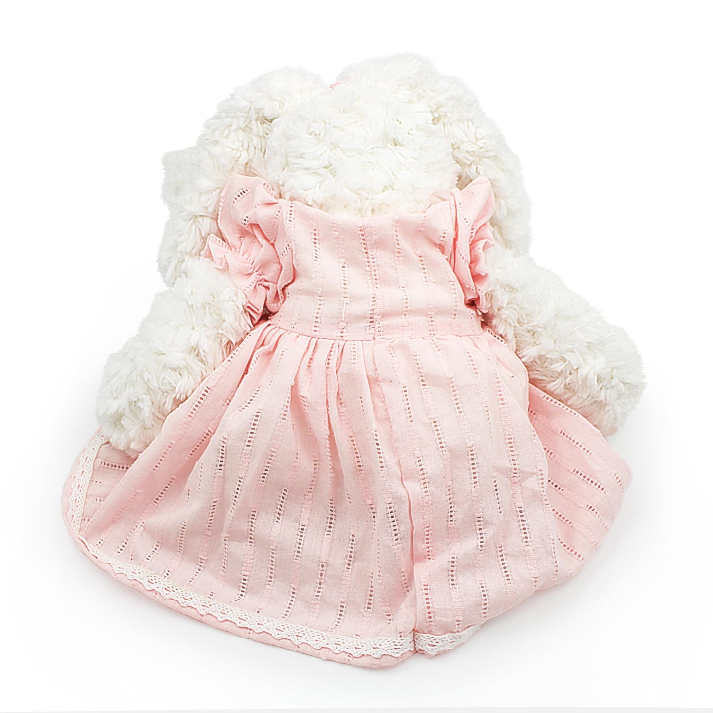 oits cute Floppy Bunny Stuffed Animals in Dress for Baby Girls Plush Toys 18 Inch (Pink Retro Dress)