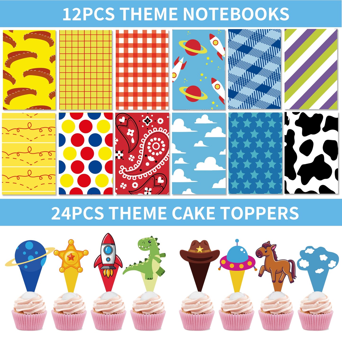 Blue Hydrangea 232 Pcs Cartoon Story Theme Birthday Party Favors Decorations Supplies for Kids Goodie Bag Stuffer Pinata Filler