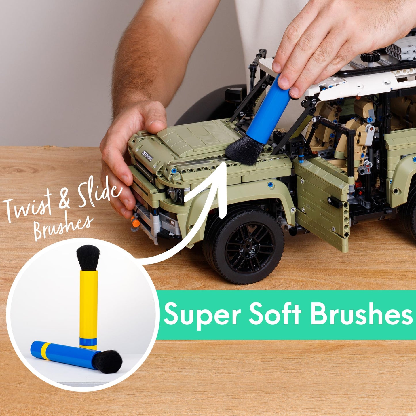 Bricktec Model Duster – Electric Air Duster & Vacuum 2-in-1 | Corded Cleaning Tool for Building Bricks, Models, Miniatures & Hobby Sets