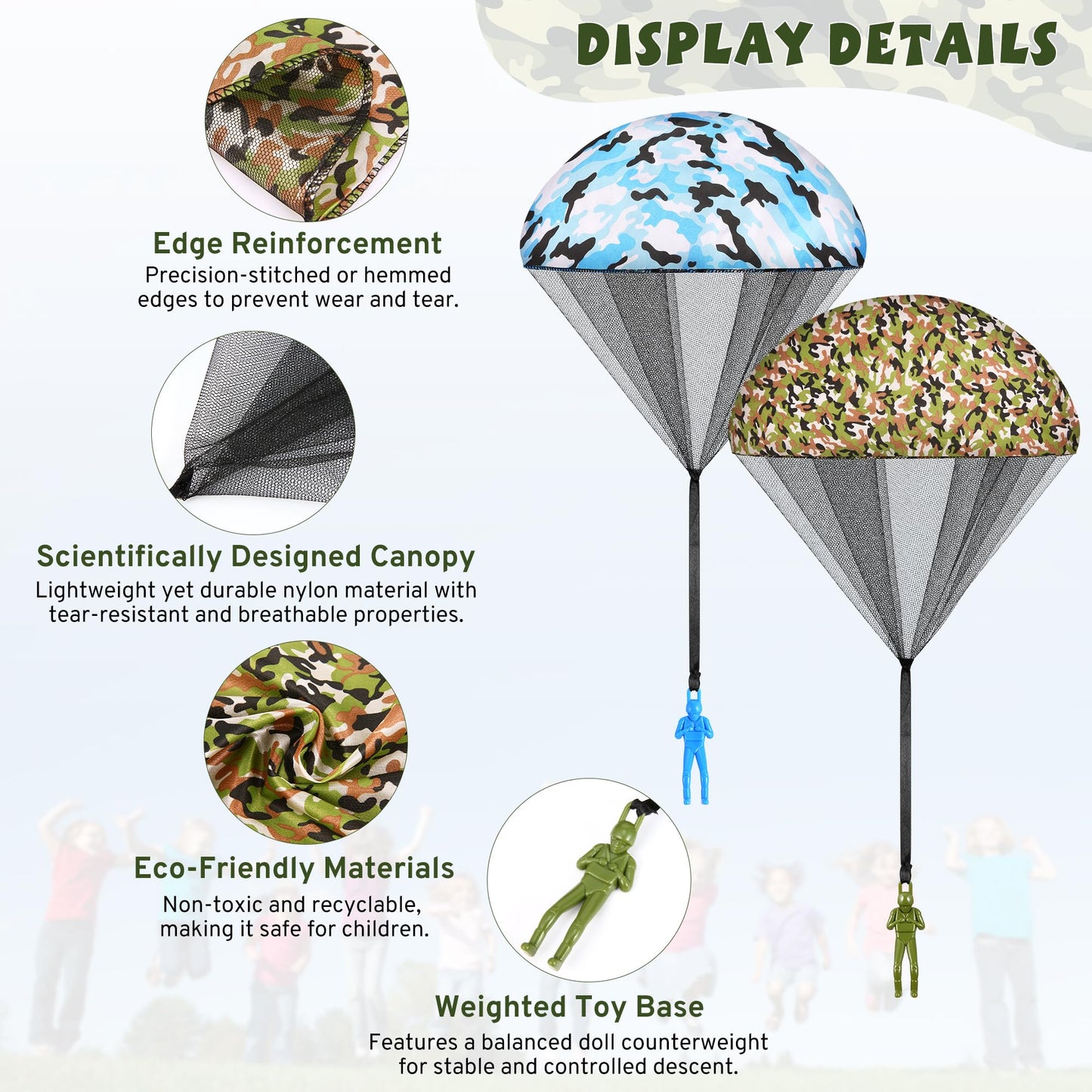 Parachute Toy for Kids, Army Outdoor Toys Flying Parachute Men, Inside & Outside Toys for or 3 4 5 6 7 8 9 10 11 12 Year Old, Easter Basket Stuffers for Kids Idea 2026 Unique Boys Party Favors