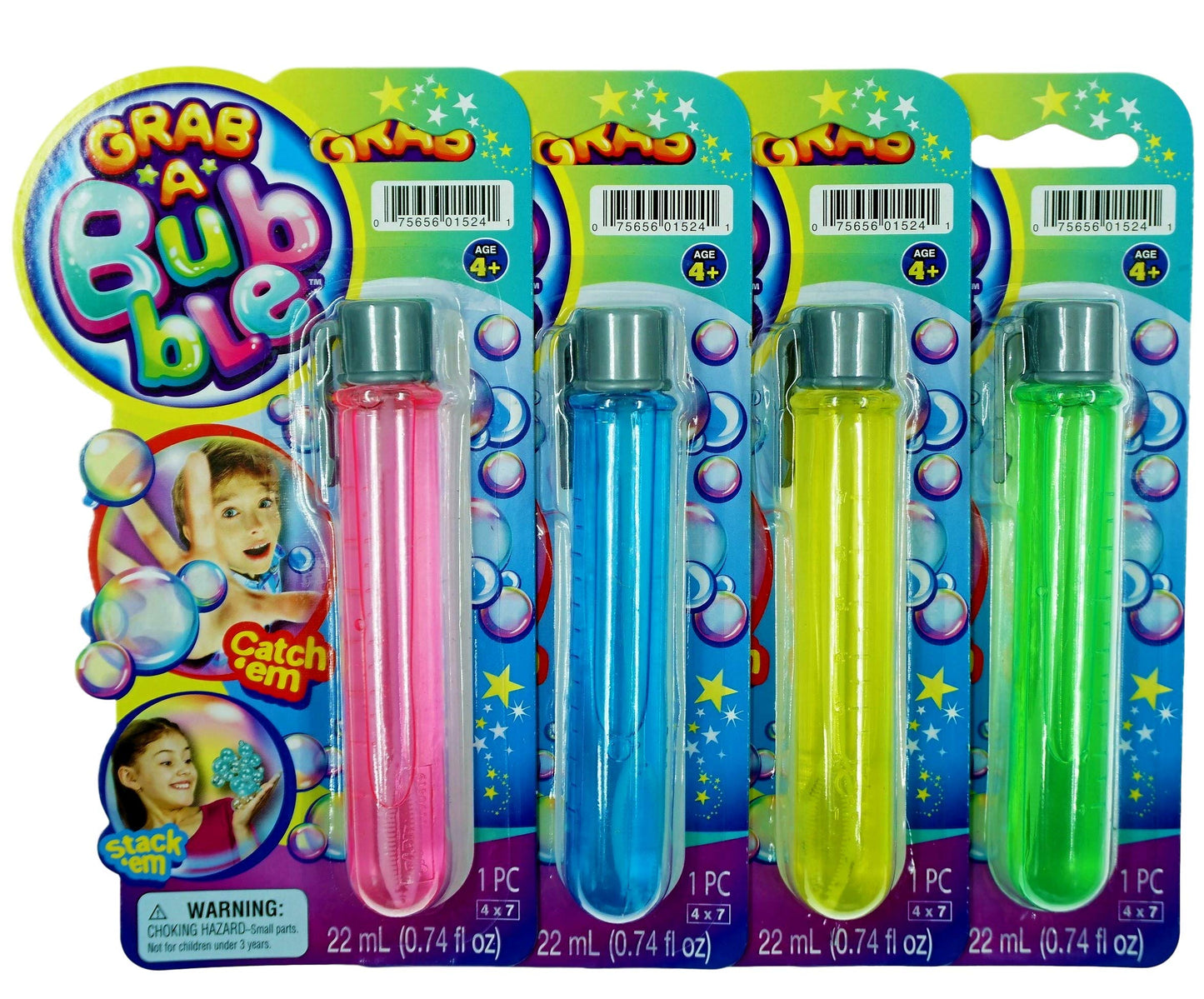 JA-RU Grab a Bubble Touchable Mini Bubble Wands (24 Mini Bubbles Assorted) Small Bubble Tube for Kids. Outdoor Summer Toys Bulk Party Favors Birthday Gifts Giveaways. 1524-24p