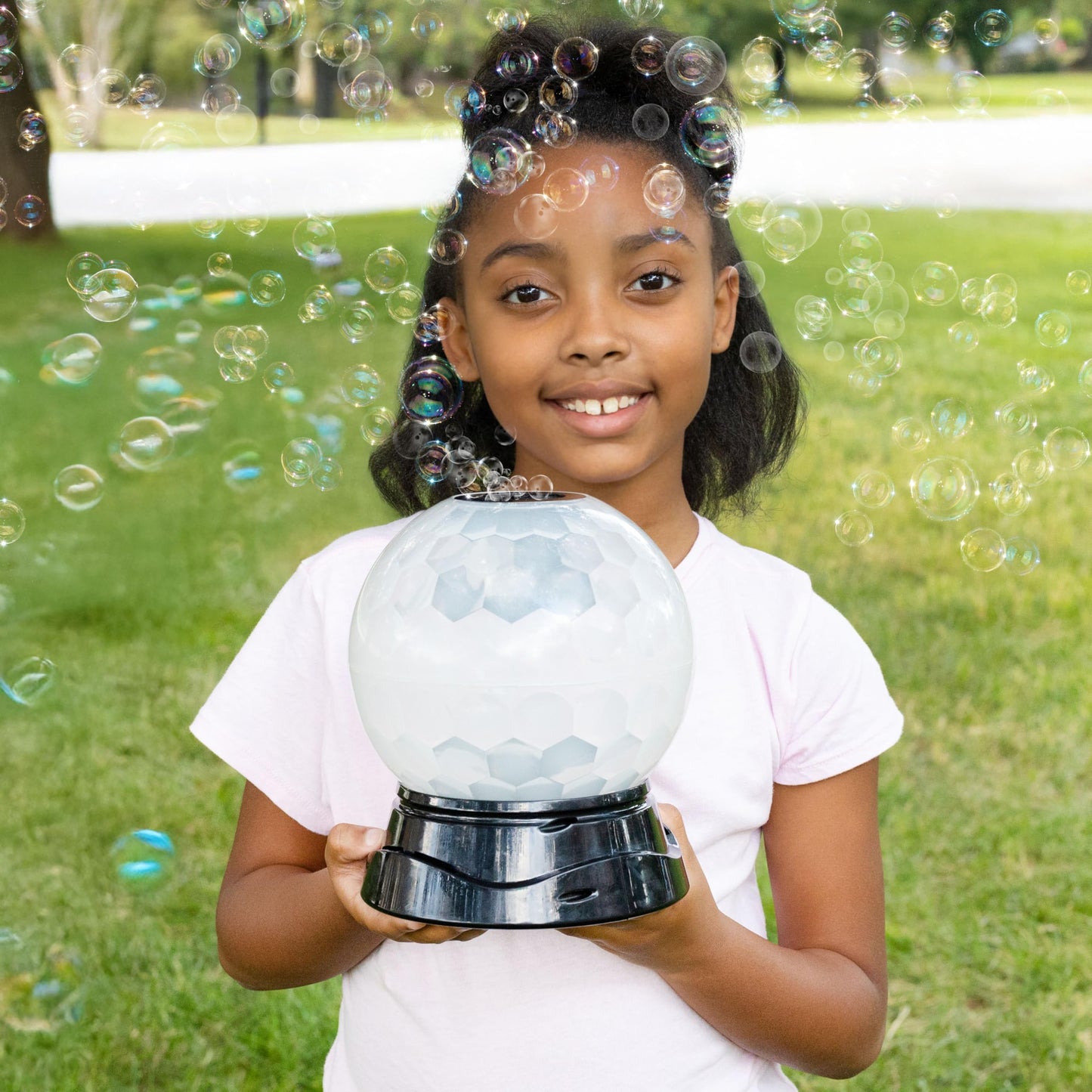 Maxx Bubbles Bubble Light Show – Large Bubble Machine with Spinning Disco Lights | Automatic Bubble Maker for Kids & Adults | Perfect for Parties, Weddings, Birthdays, and Events