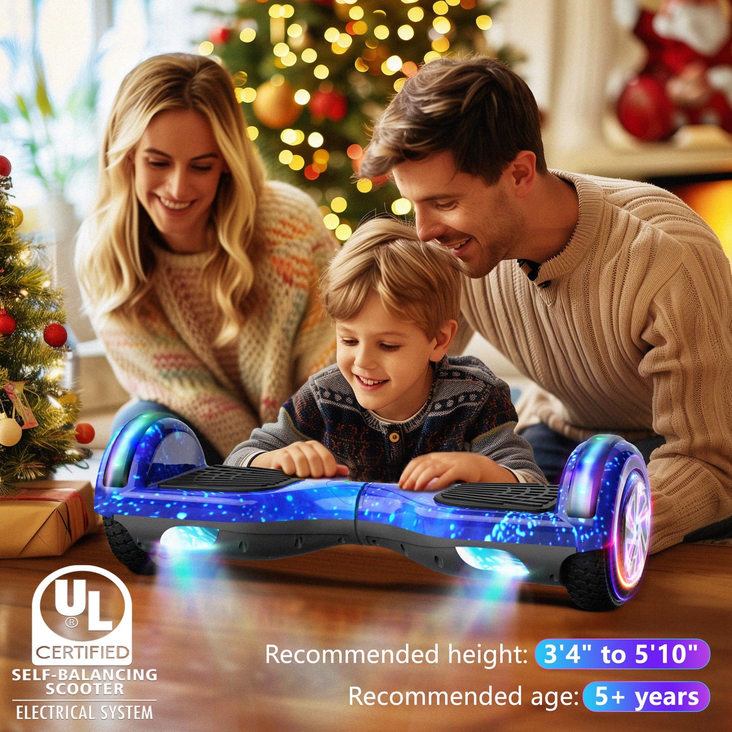 SISIGAD Scooter, 6.5" Flash Wheels & Corlorful LED Lights, All for Girls Boys Kids Ages 6+