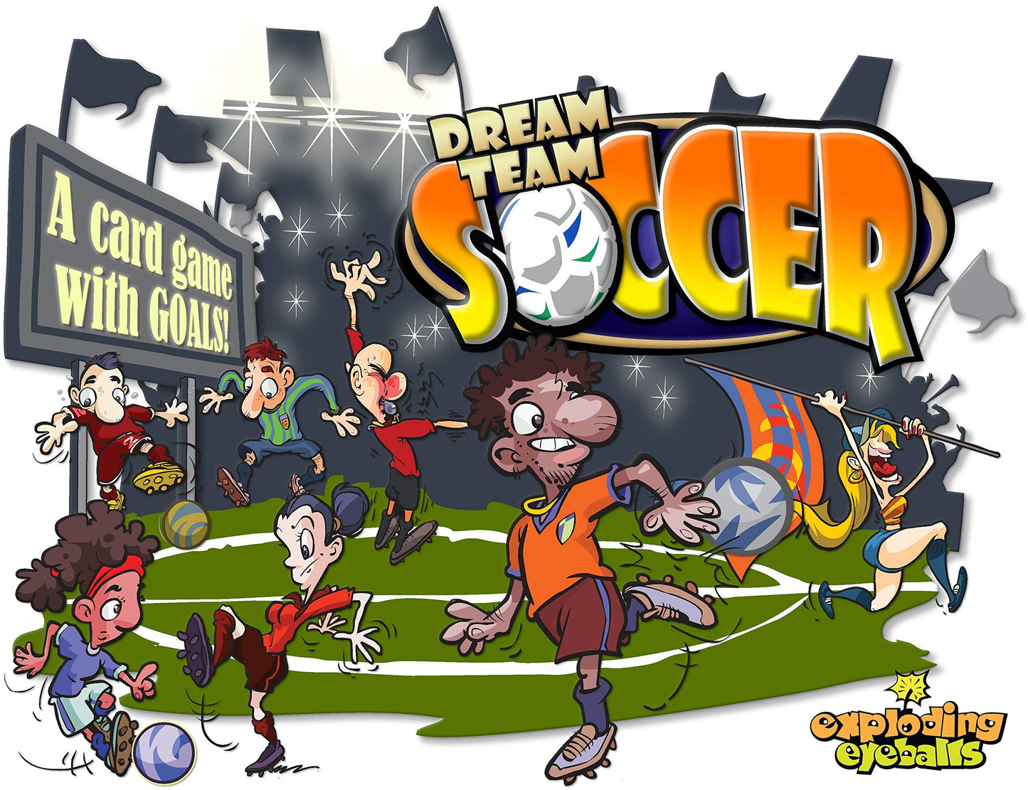 Exploding Eyeballs Dream Team Soccer Card Game | Family Friendly Game for Kids & Adults