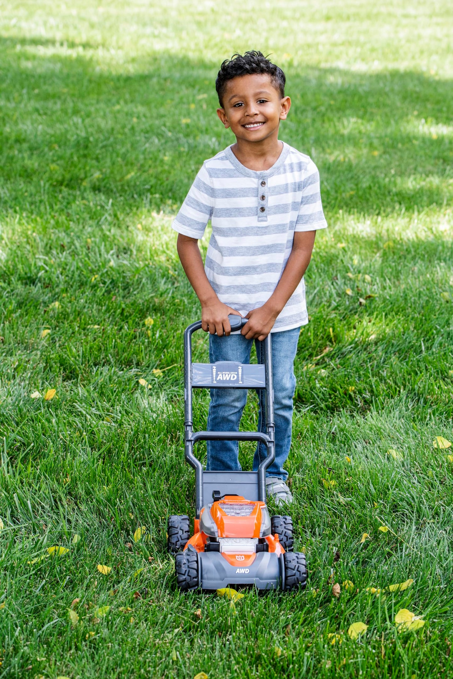 Husqvarna 589289602 Toddler Toy Lawn Mower with Realistic Sounds and Light-Up Engine for Ages 2 and Up
