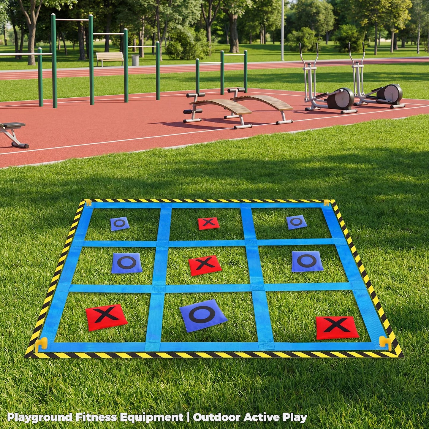 CWLAKON Outdoor Giant Tic Tac Toe Bean Bag Toss Games for Kids Adults Family, Large Outside Lawn Yard Backyard Carnival Field Day Game, Birthday Party Family Reunion Games Playground Fitness Equipment