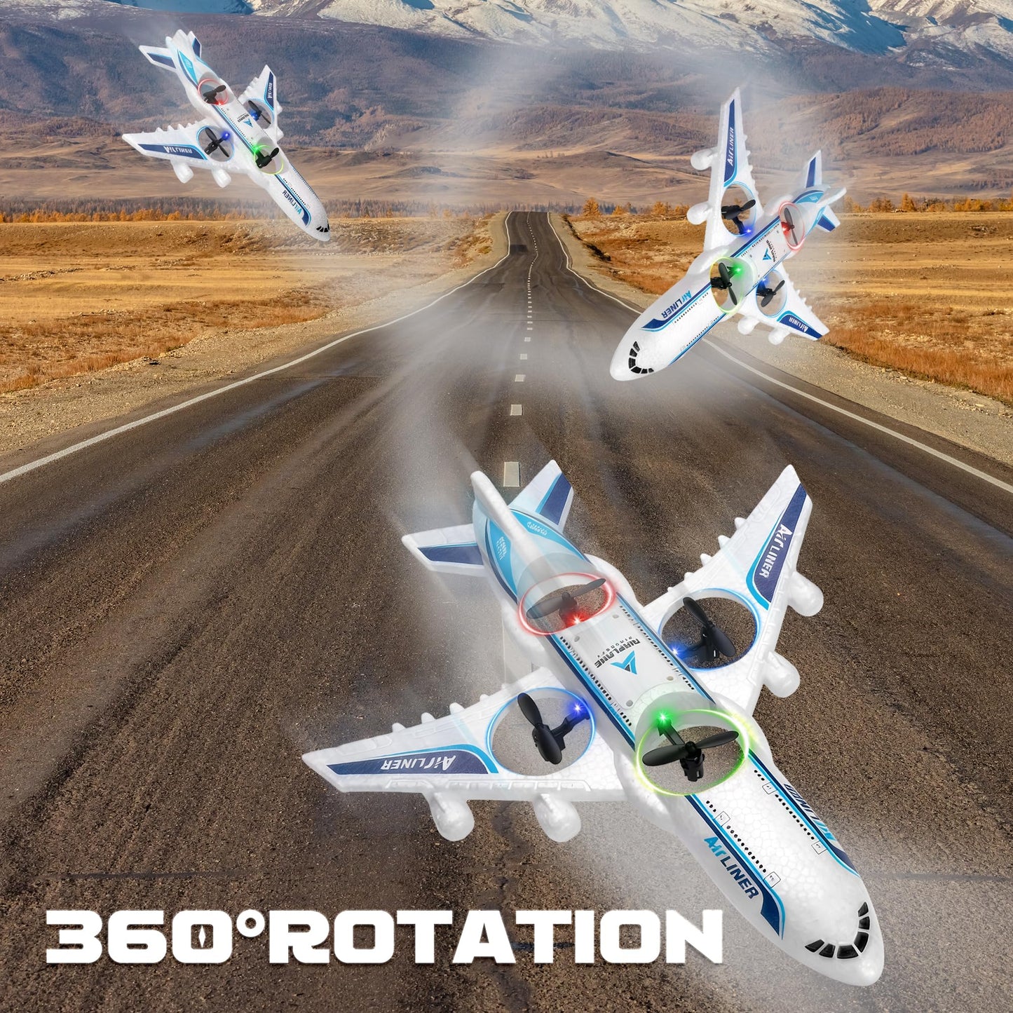 LEFEI Rc Drone Remote Control Airplane -2.4GHz Foam V17 Jet Fighter Stunt,360° Drop-Resistant Stunt Spin Remote & Light RC Airplane with 2 Batteries for Kids Boys Girls (White)