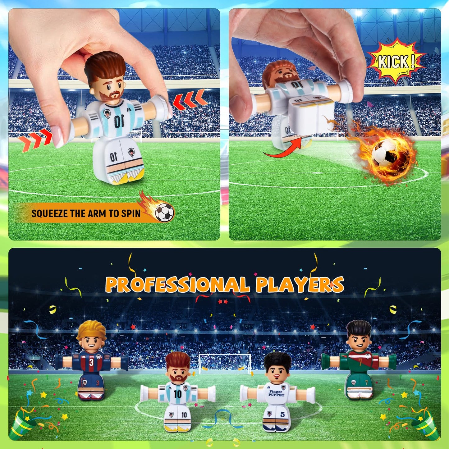 Soccer Board Game for Kids, Mini Foosball Table Toys with Figures- Interactive for 6 7 8-12 Year Old Boys Kids, Perfect Football Gifts for Indoor Home Party Playroom Family Travel