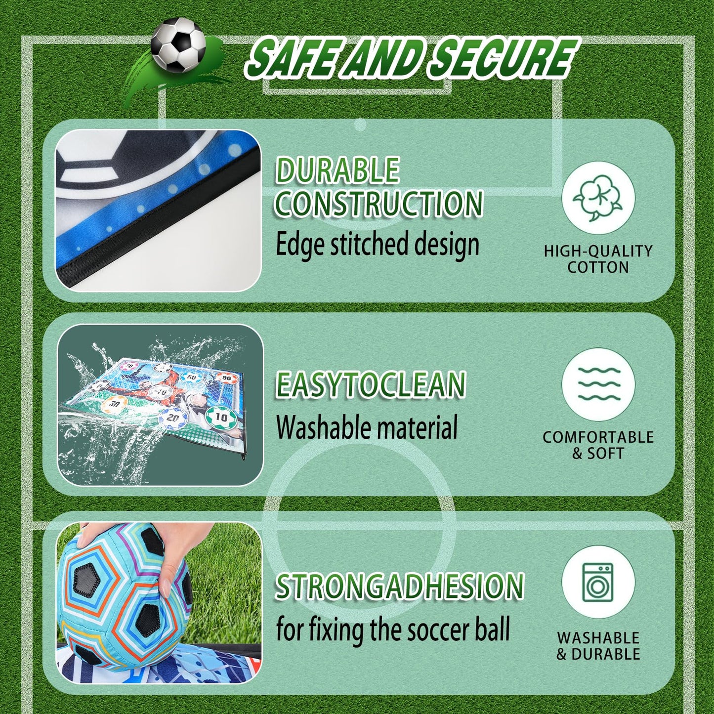 Soccer Ball Game Set for Kids: Indoor Outdoor Backyard Toss Soccer Goal Game with Balls - Sports Soccer Toys for Kids Boys for 3 4 5 6 7 8 Year Old - Birthday Gifts for Boys Girls Age 3-12