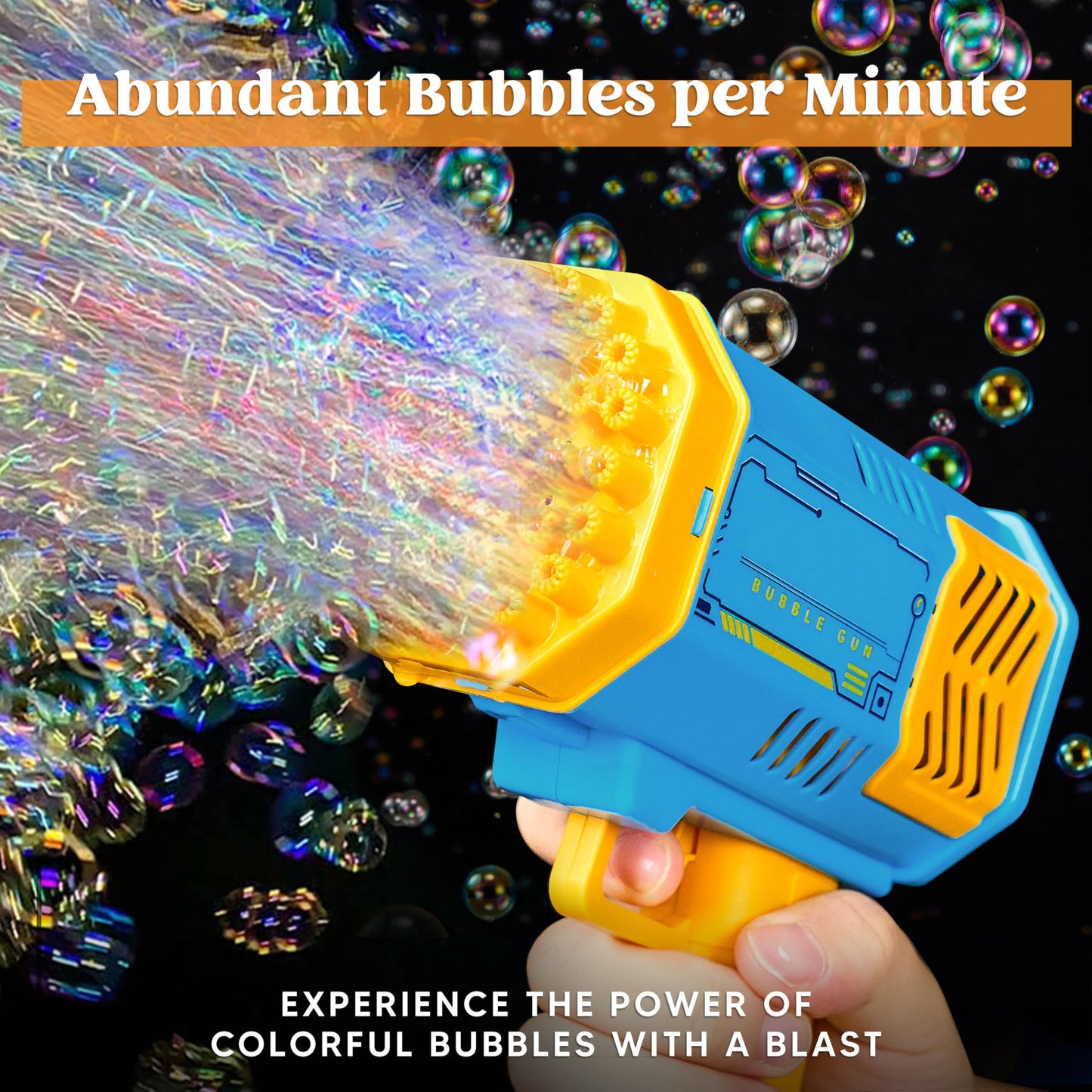 Sloosh 2 PCS Bubble Machine, Bazooka Rocket Shape Bubble Gun Toy for Kids Ages 4-8, Gifts, Adults, Party Favors, Summer, Wedding, Easter