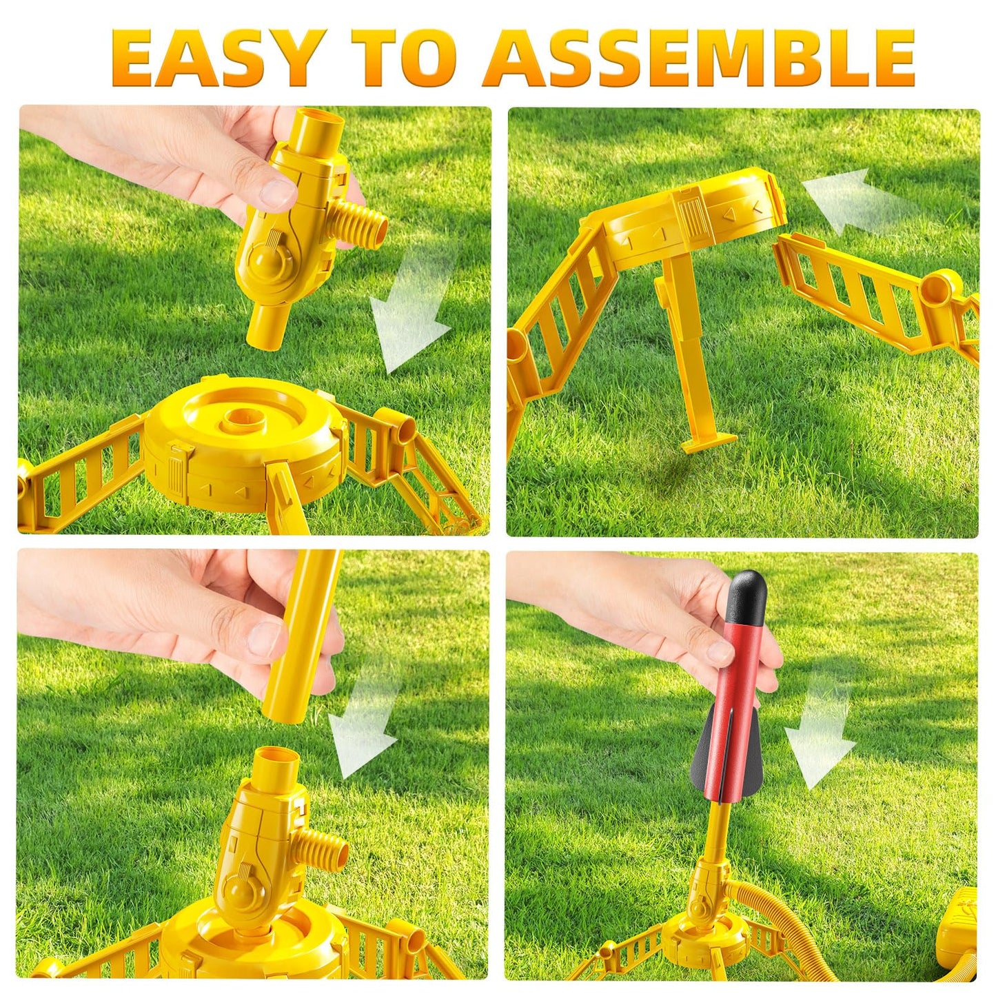 NIPLOOOW Rocket Launcher for Kids, 12 Foam Rockets, Launch up to 100+ft, Outdoor Outside Backyard Toys for Boys & Girls, Birthday Gift Toys for Kids Boys Girls Age 3 4 5 6 7 8 Years Old