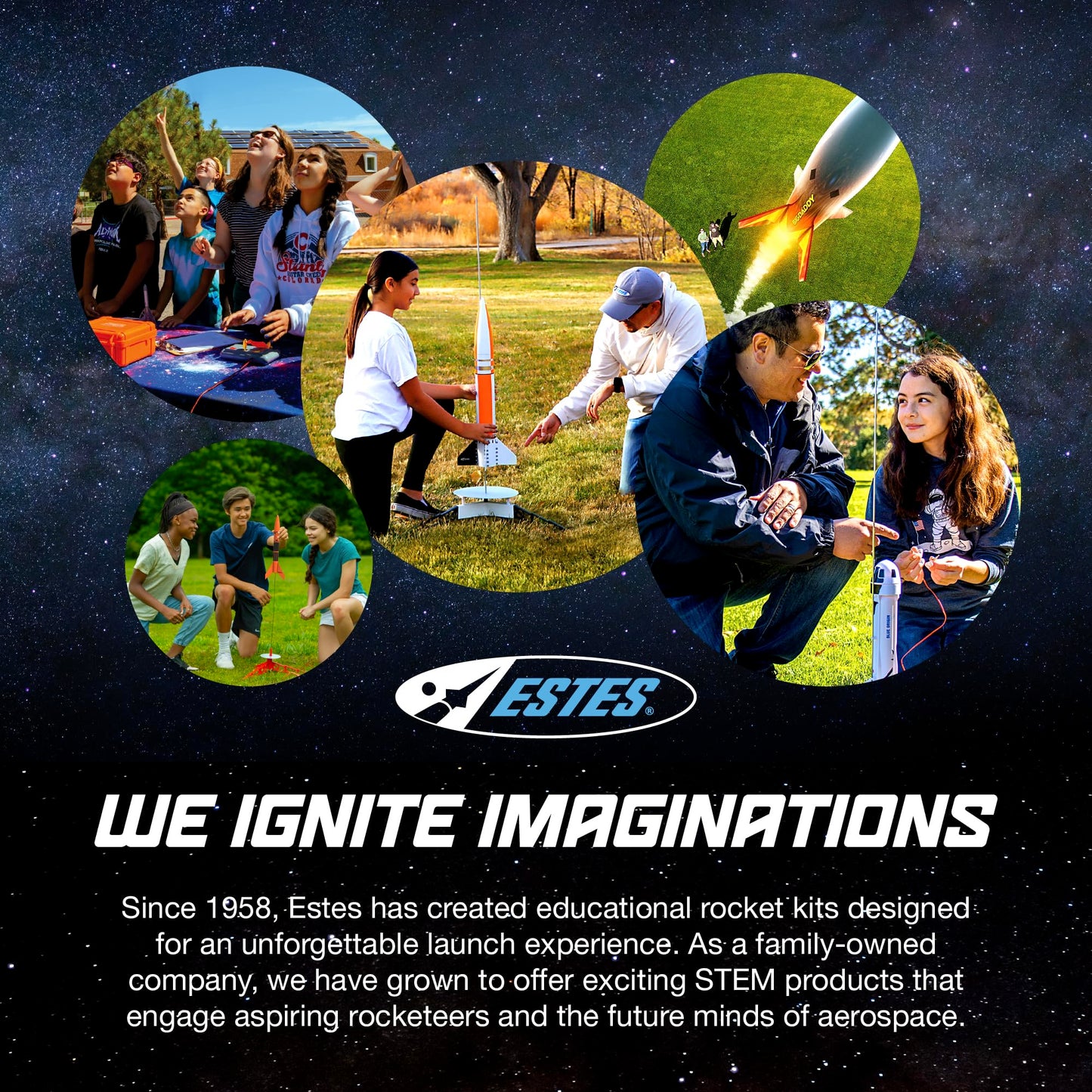 Estes 2198 Blue Origin New Shepard Rocket-Building Kit, Beginner Flying-Rocket-Model Kit for Ages 10+