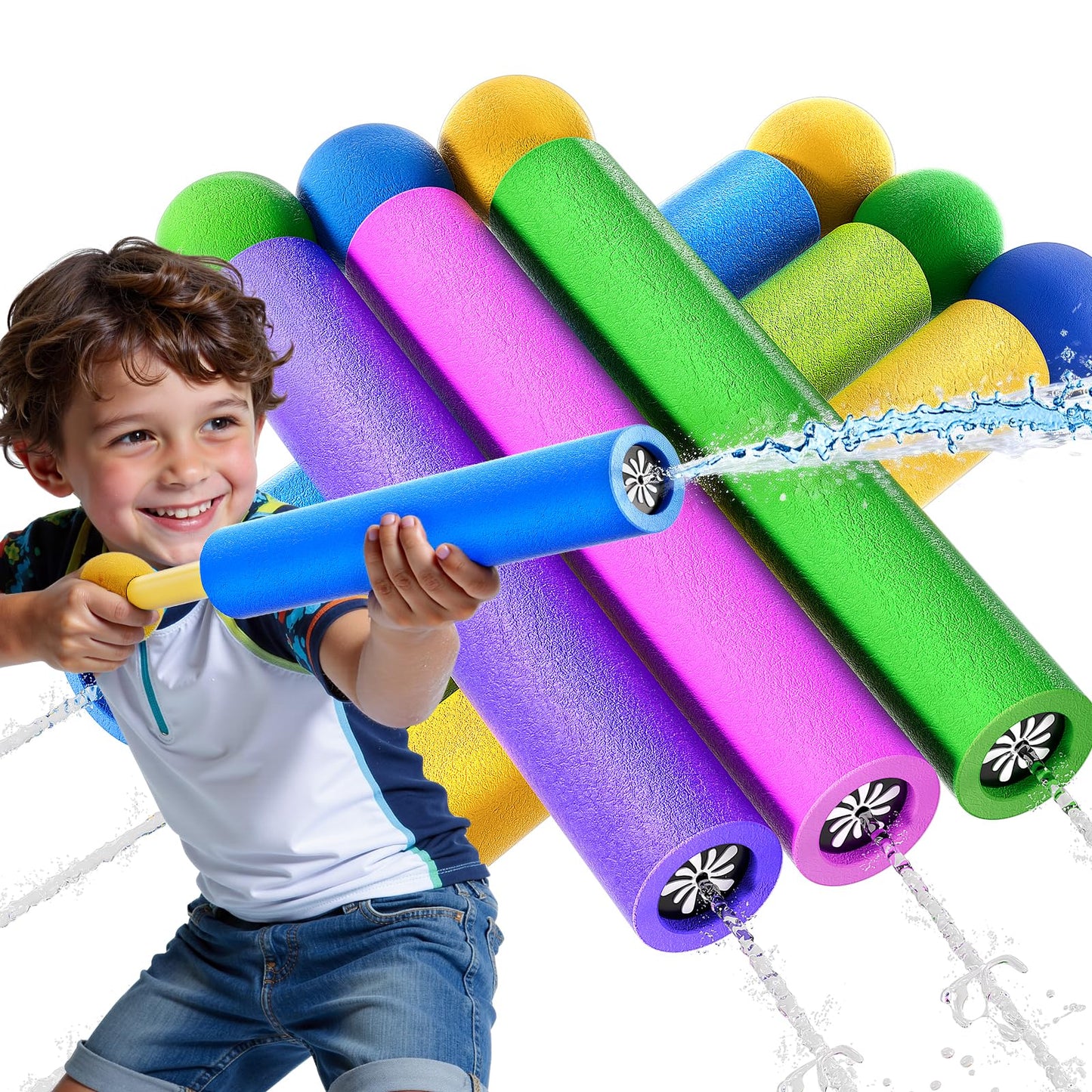ZDRKWSM 6 Pack Water Guns for Kids Adults, Squirt Guns Water Toys for Boys Girls Ages 4-8, Ideal Toys for Kids Summer Outdoor Swimming Pool Games Beach Water Gun