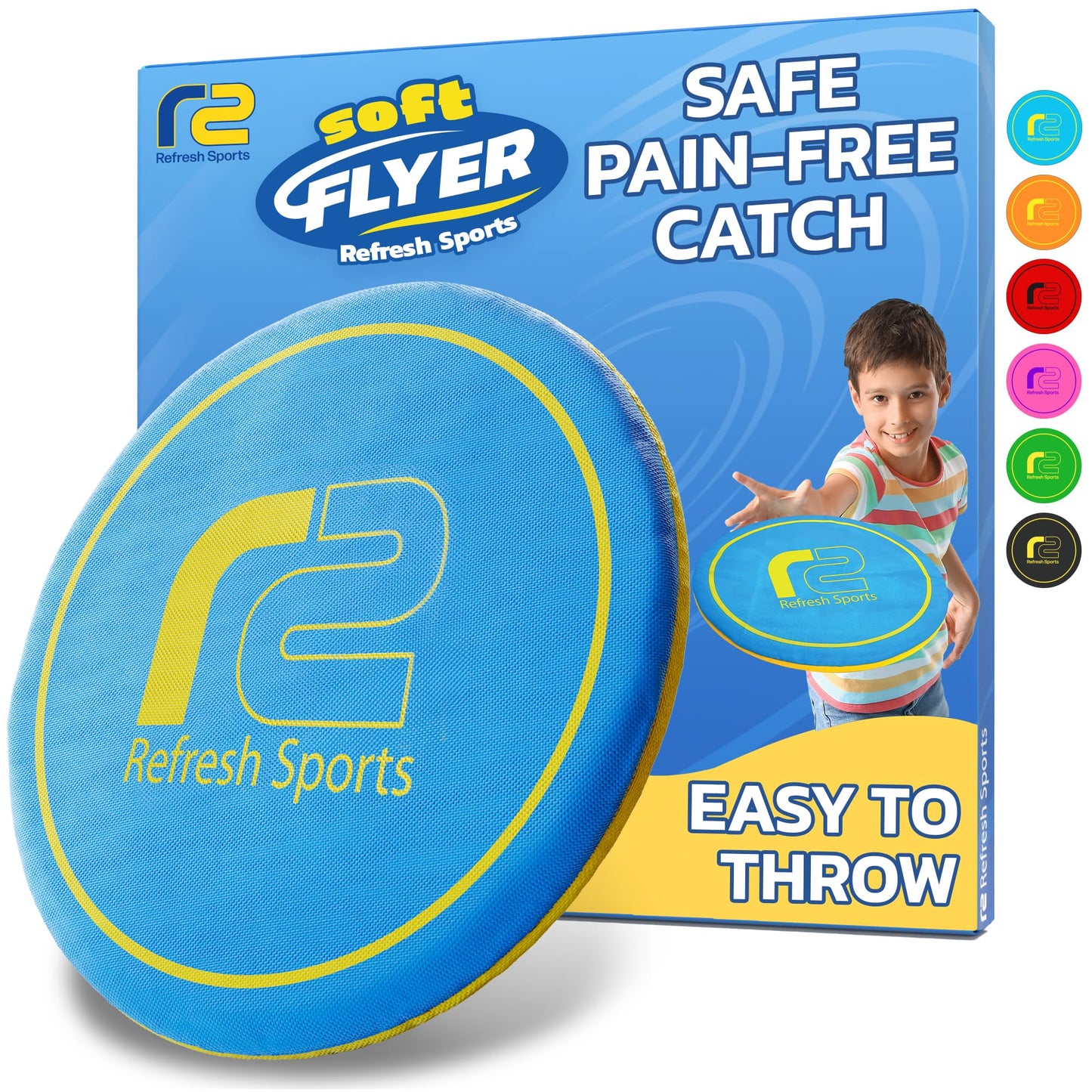 Soft Disc Flying Toy - Doesn't Hurt to Catch - Flying Disc For All Ages - Easy to Use Summer Gift Friisbee For Kids -Outdoor Gifts for Boys & Girls 3 4 5 6 7 8 9 10 11 12 13+ Birthday Gifts