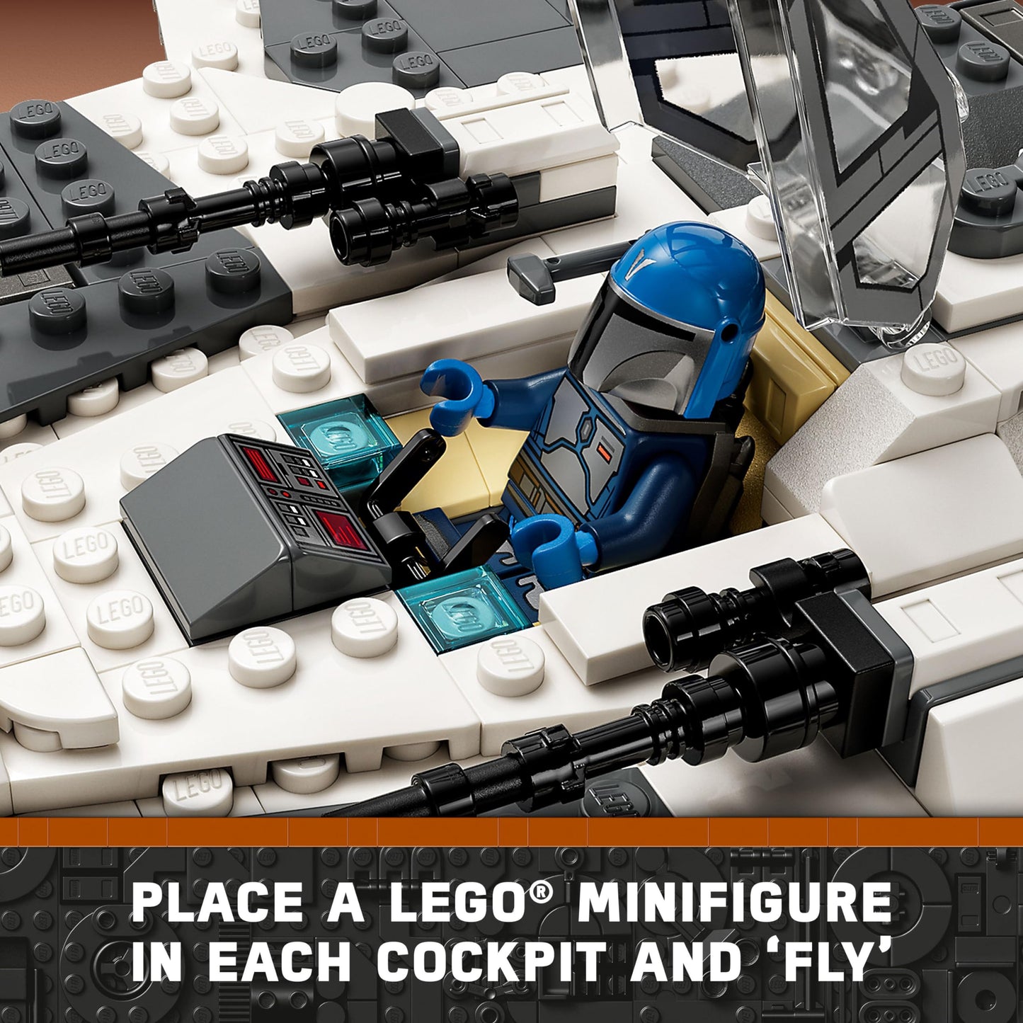 LEGO Star Wars Mandalorian Fang Fighter vs. TIE Interceptor 75348 Building Toy Set, Perfect Star Wars Gift for Fans Aged 9 and Up; with 3 Characters Including The Mandalorian