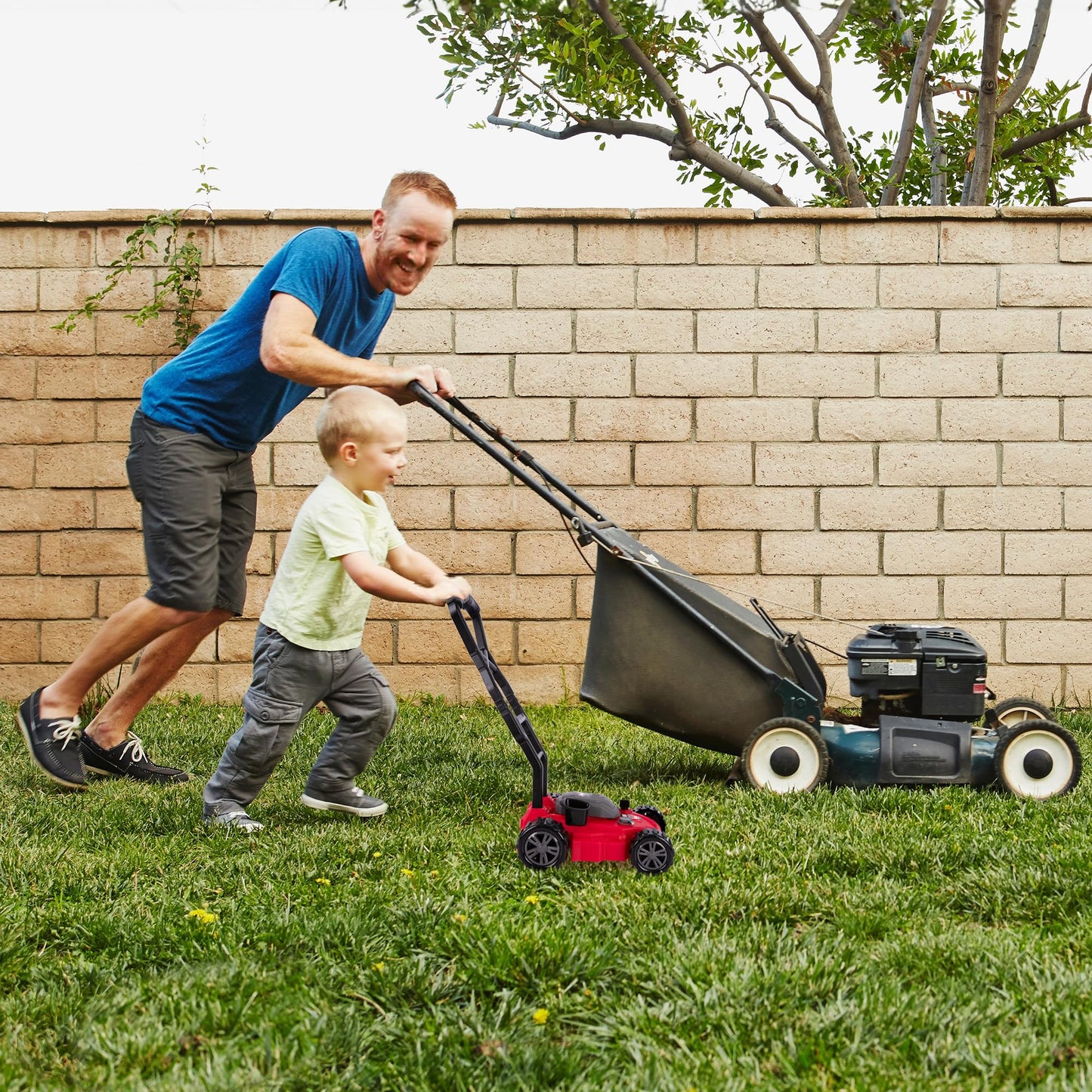 ArtCreativity Kids’ Lawn Mower Toy - 21 Inches Tall - Gardening Lawn Mower for Kids with Startup Sound and Wheels with Realistic Motor-Like Sound - Play Outdoor Push for Boys and Girls 3,4,5,6,7,8