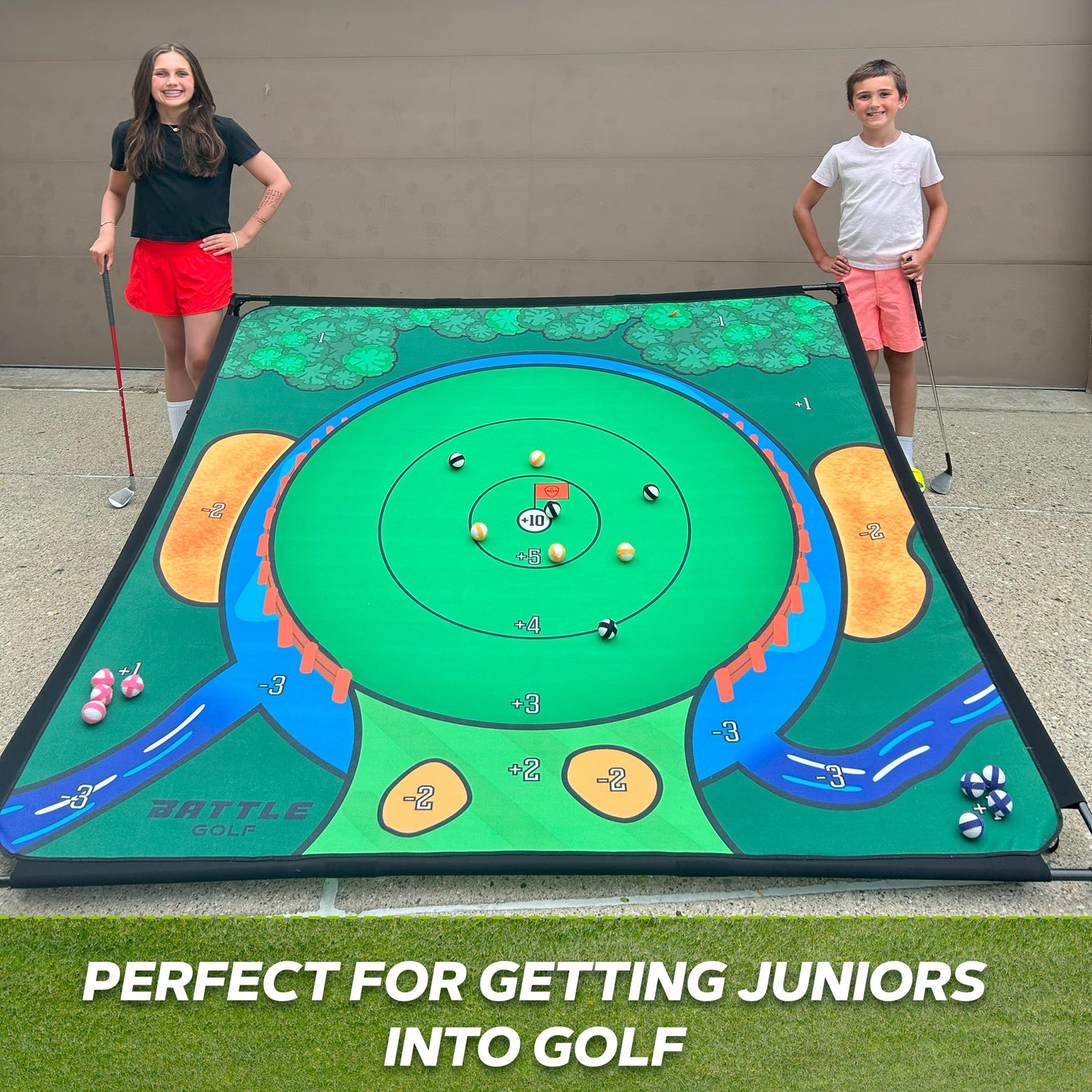 Battle Golf Chipping Game - The Original Portable Golf Game for Chipping Practice for Dads and Junior Golfers - Indoor and Outdoor