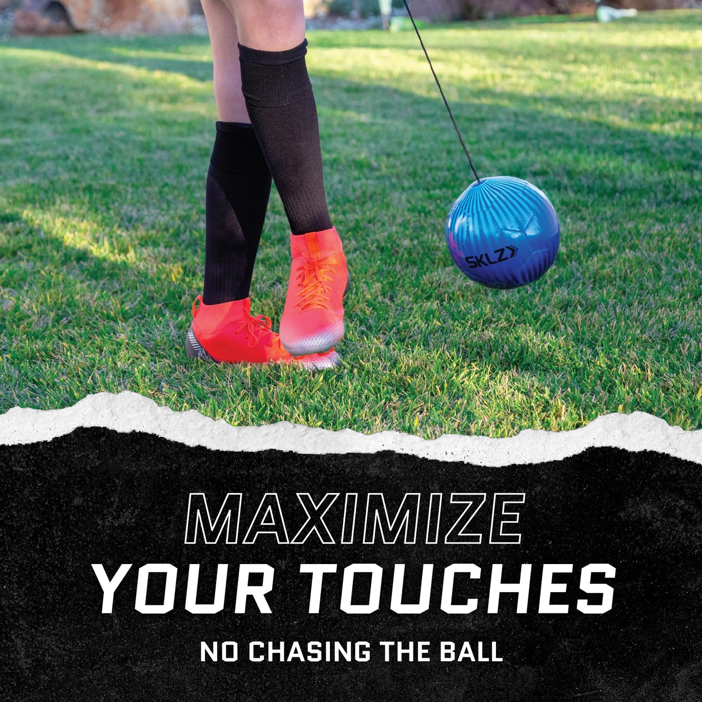SKLZ Star-Kick Solo Soccer Trainer with Size 1 Soccer Ball, Cobalt