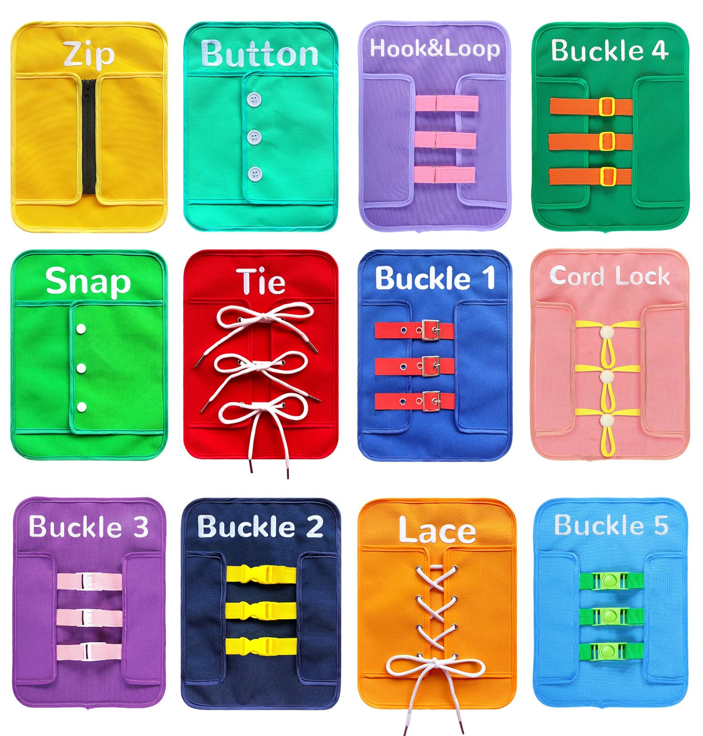Docifun Toddlers Busy Board Montessori Toys for 3 Years Old Girls Boys Birthday Gifts, 12-in-1 Sensory Developmental Toys Educational Activities for Preschool Learning Fine Motor Skills