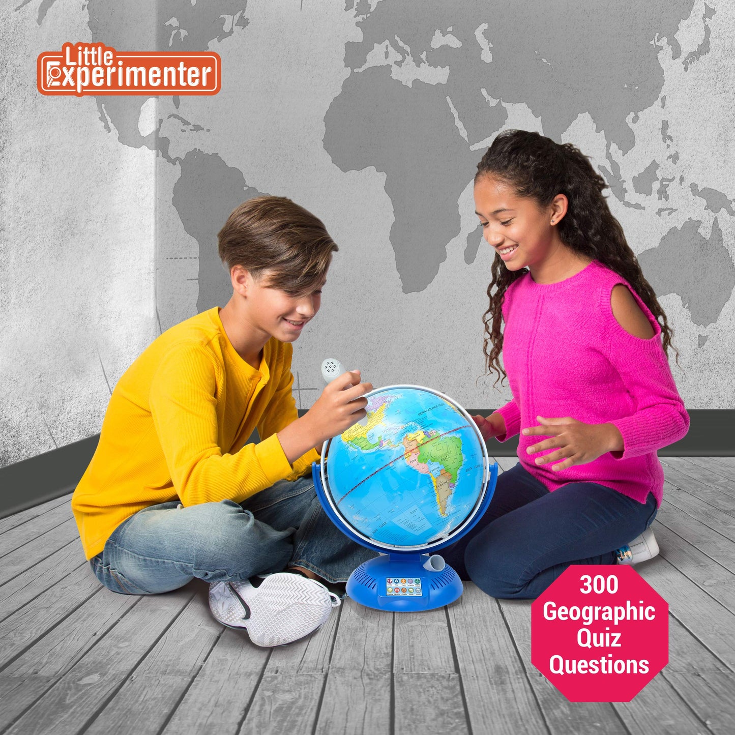 Little Experimenter Interactive 9” Globes for Kids, Globe & Wireless Smart Pen, Easter Gifts for Kids, STEM Educational Toys, Talking World Map, 8 Year old Boy Coolest Gifts for Boys & Girls Ages 8 9 10 11 12 Years Old