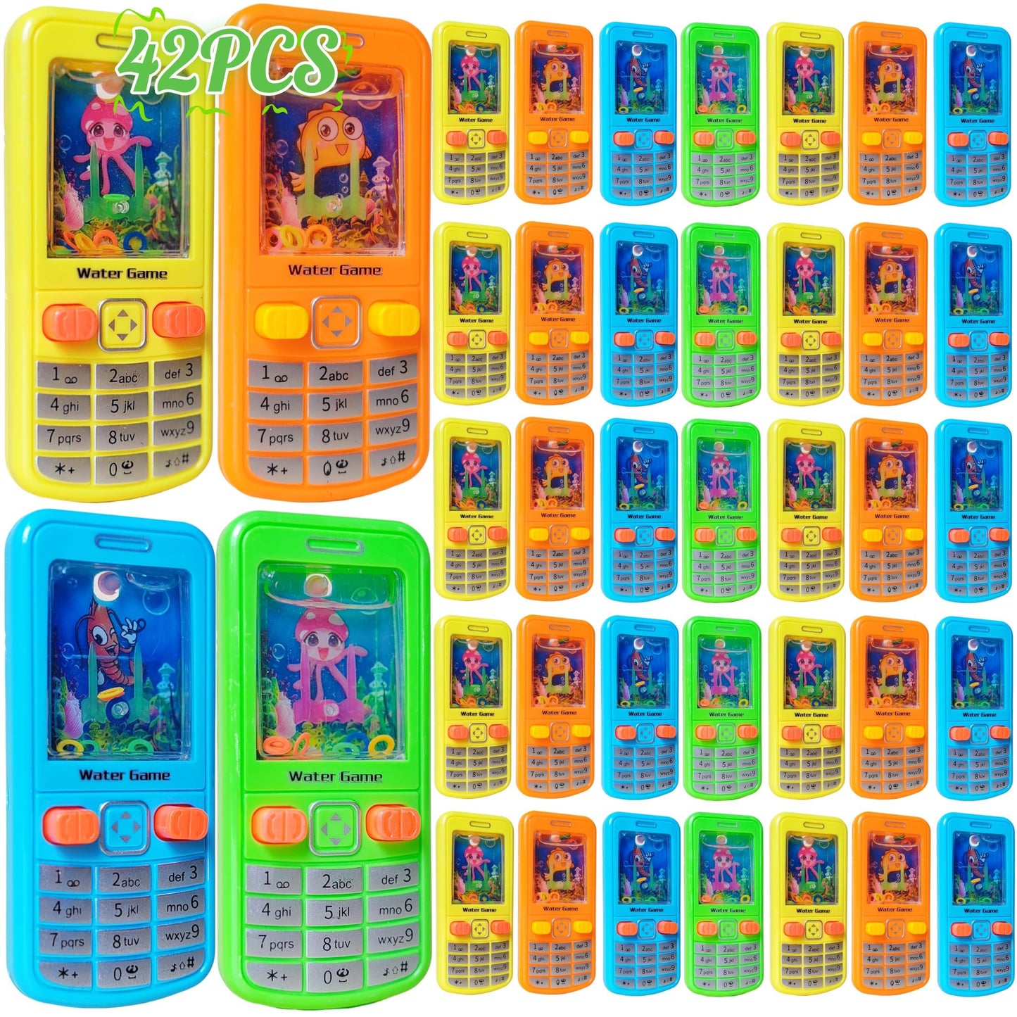 Desyeryamimi42 Pack Water Ring Toss Handheld Game,90s Nostalgia Cell Phone Toys,Pefect for Kids Back to School Valentines Day Gifts Birthday Party Favor,Goodie Bags Stuffers,Classroom Prizes Bulk(42)