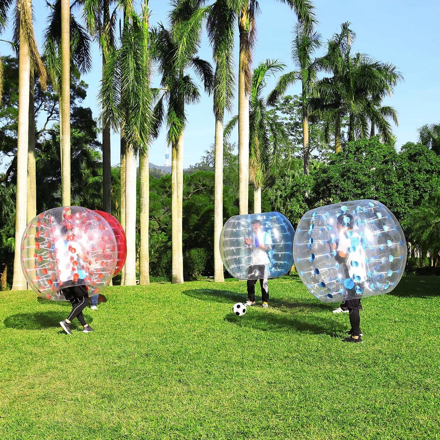 SZCQ Inflatable Bumper ONLY ONE Ball 1.5M/5ft Diameter Adults Kids Bubble Soccer Balls Blow Up Toy Playground Human Hamster Knocker Outdoor Zorb