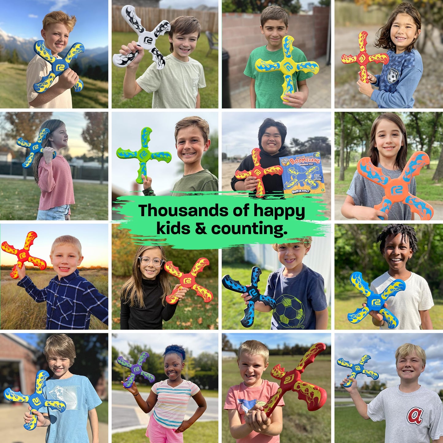 Boomerang for Kids - Fun & Easy To Use - Toys for Ages 8-13 - Birthday Gifts for Kids 5 6 7 8 9 10 Year Old Boy Gift - Best Outdoor Summer Gifts For 4 5 6 7 8 Year Old Boys Gift Ideas for All Ages