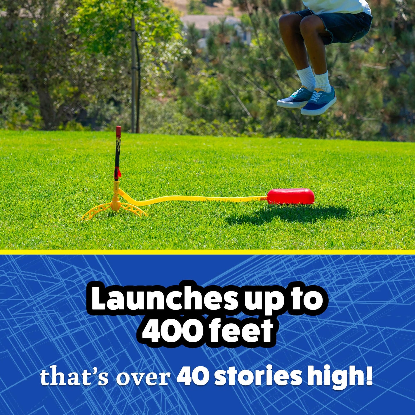 Stomp Rocket X-Treme Rocket Launcher for Kids & Rocket Refill Outdoor Toys Bundle