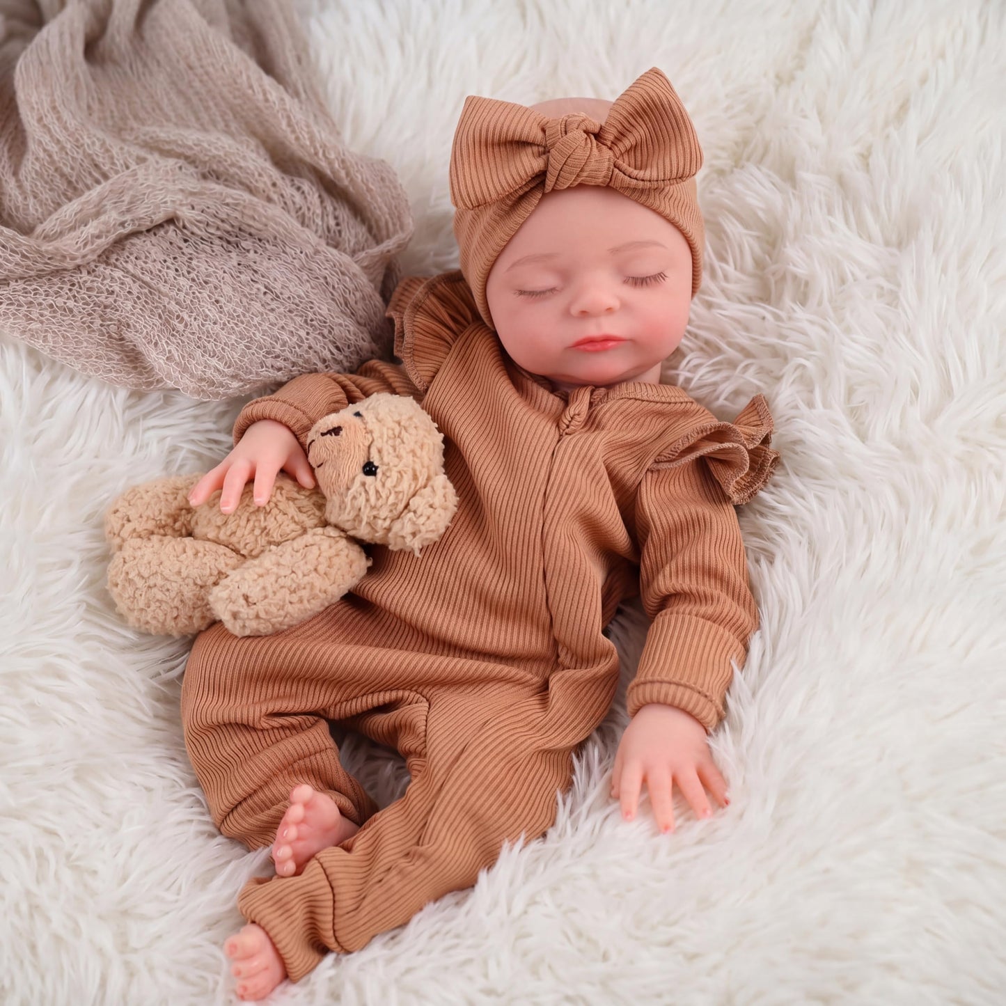 BABESIDE 12 Inch Silicone Baby Doll Weighted 3 Pounds, Full Body Silicone Reborn Baby Dolls Realistic-Newborn Handmade Real Life Baby Doll with Accessories Gift for Kids 3+ & Collectors