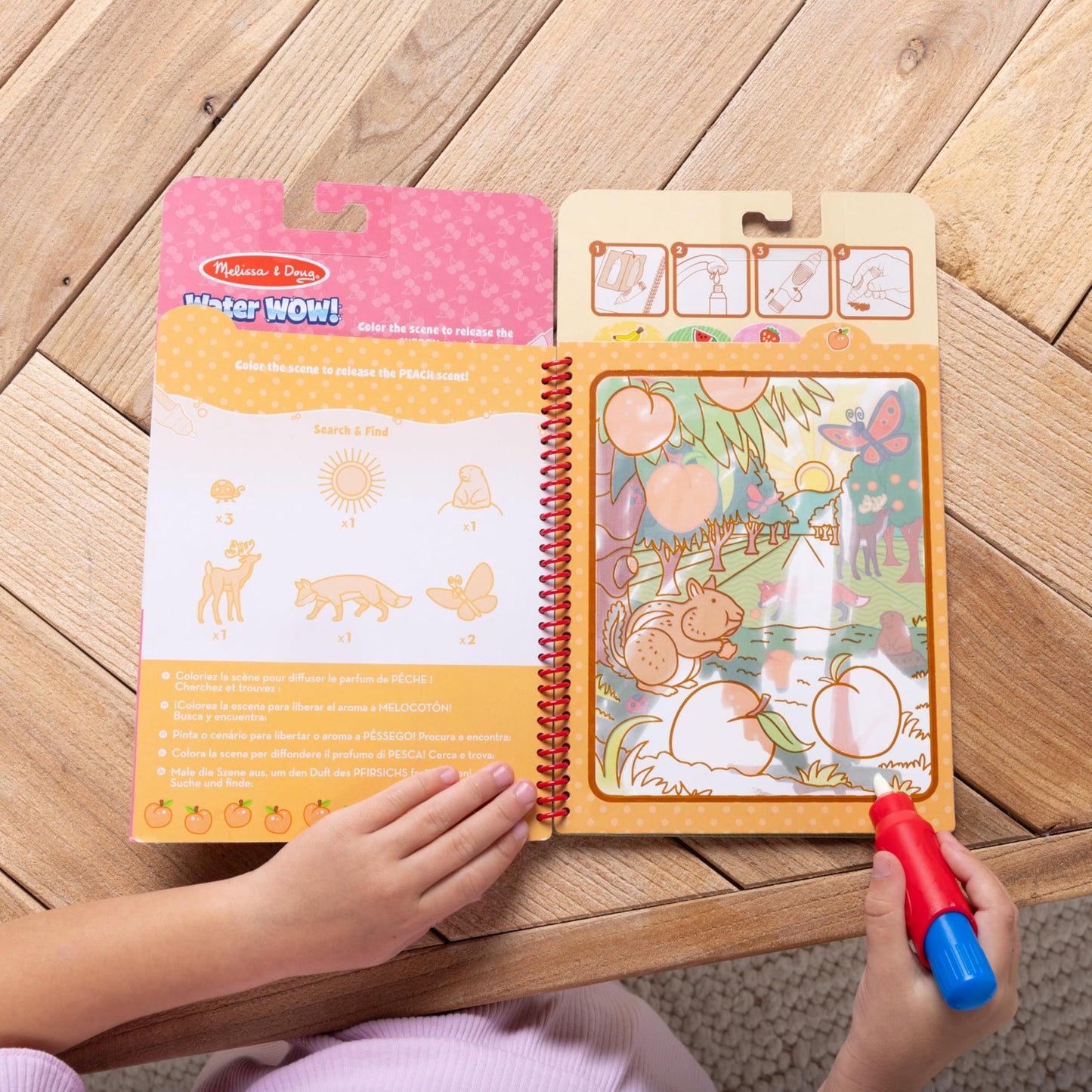 Melissa & Doug 2-Pack Scented Water Wow! Mess Free Coloring Book, Reusable Water-Reveal Activity Pads, Fruit and Treats, Travel Toys, Party Favors, for Toddlers for Kids Ages 3+ - FSC Certified