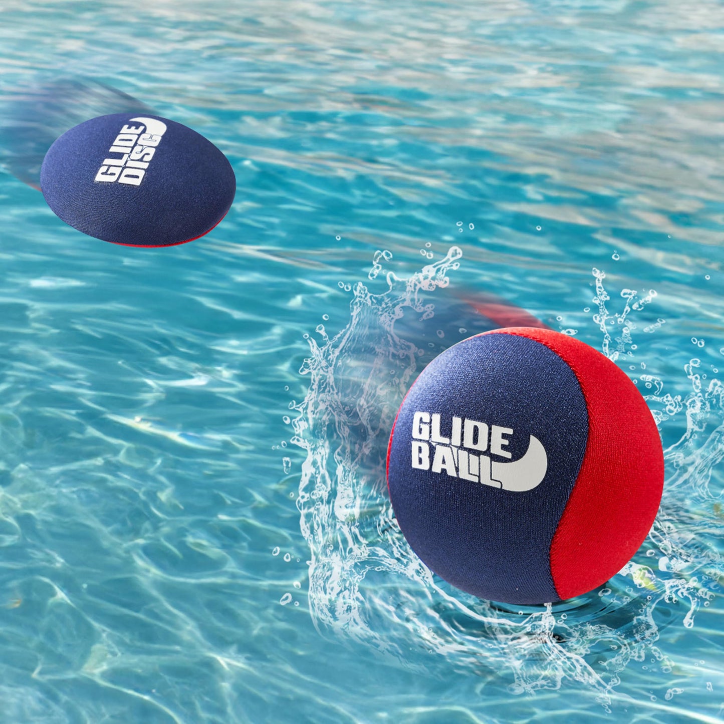 SYNCFUN 4 Pcs Skip Water Balls,Splash Water Bouncing Balls with Mesh Bag, Beach Toys for Kids, Pool Toys for Friends and Family, Fly Swimming Game Adults, Boys, Teens, Great for All Ages (Red & Blue)