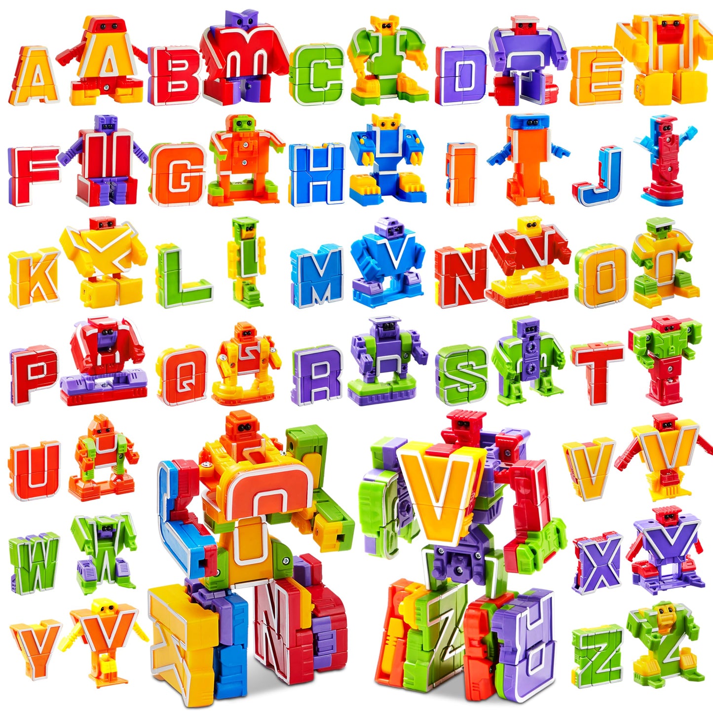 JOYIN Alphabet Robots Toys for Kids, ABC Learning Toys, Alphabots, Letters, Toddlers Education Toy, Carnival Prizes, Treasure Box and Prize for Classroom, Birthday Gift for Kids 3 4 5 6 7 8