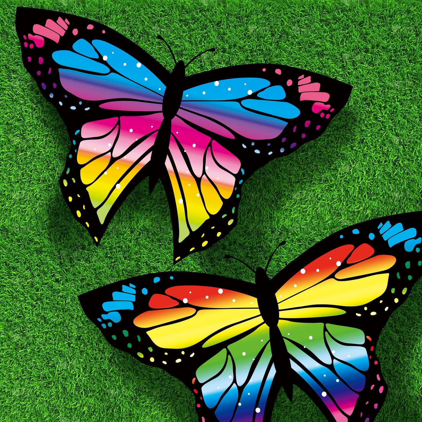 TOY Life 2 Pack Butterfly Kites for Kids Age 4-8 Boys, Beach Kites for Kids Age 8-12, Kites for Adult Easy to Fly, Large Kites for Kids Age 3-5, Rainbow Kites, Kids Kites Easy to Fly, Kids Outdoor Toy