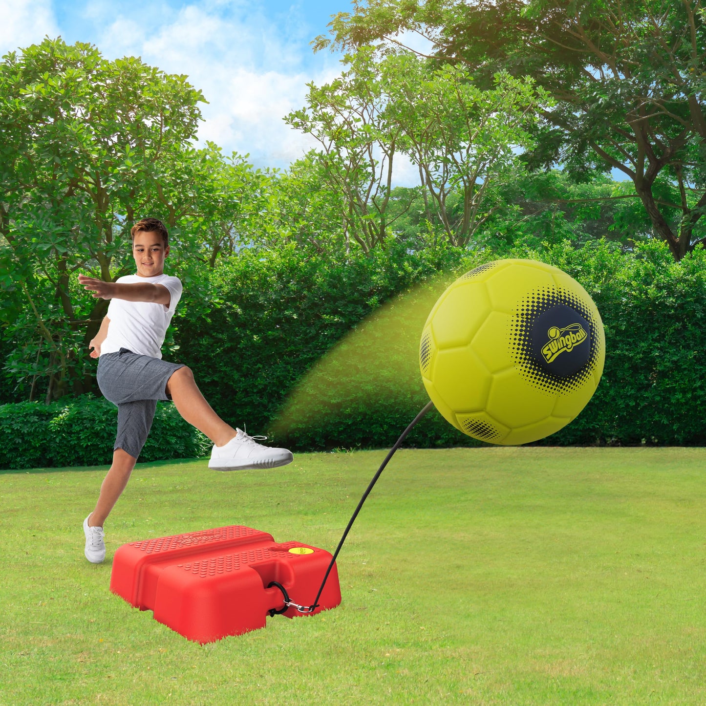 Swingball Reflex Soccer Training Aid – All Surface Soccer Rebound Trainer for Kids & Adults, Outdoor Backyard Soccer Practice Tool for Ball Control, Footwork, Agility & Fun Play, Ages 6+