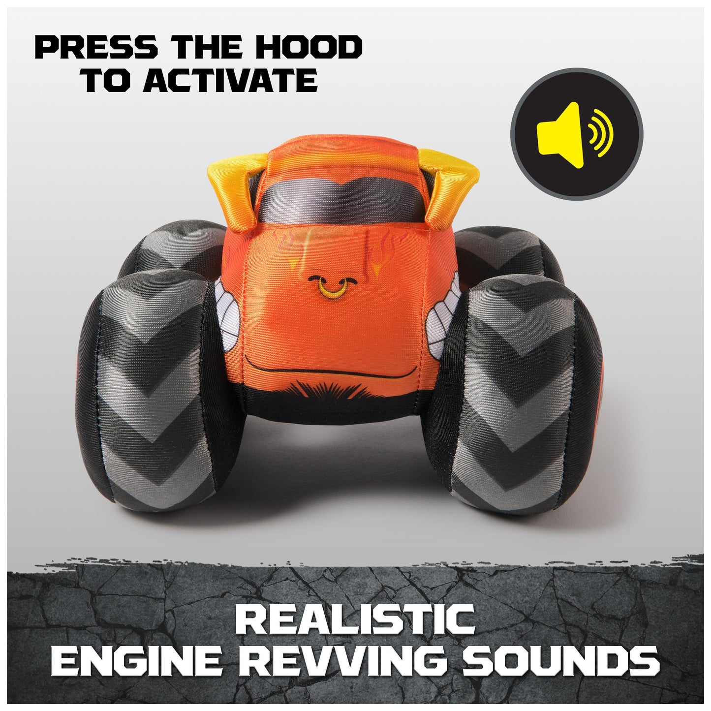 Monster Jam Official El Toro Loco Monster Truck with Sound, Plush Toy, Monster Truck for Boys and Girls, Kids Toys for Ages 3 and Up, 7”