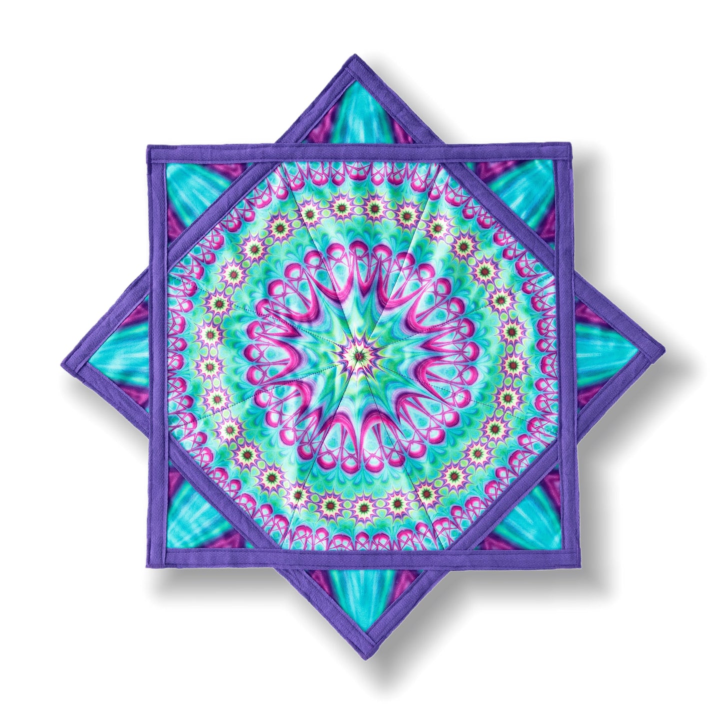 YangkoStar 24" Flow Star | 330g Balanced Pro-Weight Flowstar | Spinning Cloth for All Skill Levels | Easy to Spin & Do Tricks | Flow Toy for Juggling, EDM, Festival, Rave Party(Mandala)