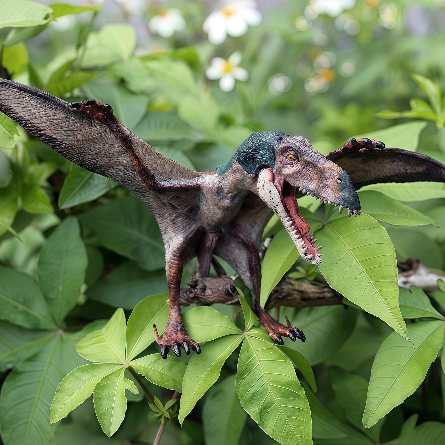 Gemini&Genius Pterosau Dinosaur Toys for Kids, Pterosaur Toy Figure, Flying Dinosaur Toys, Pterodactyl Toys, Pteranodon Figure Toys, Gifts or Cake Toppers for Kids（2Pcs）