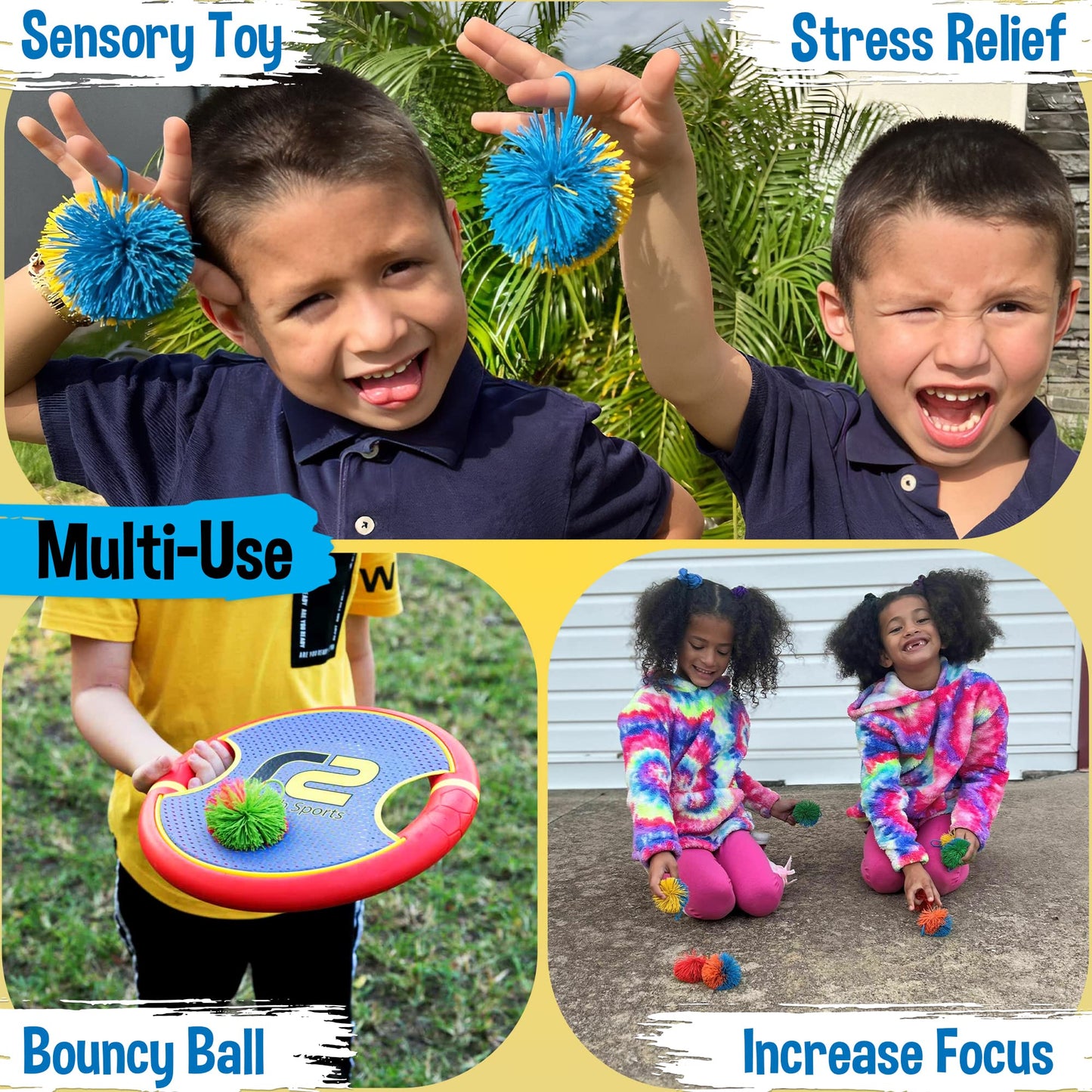 Stringy Balls & Fidget Toys 20 Pack - Fun Sensory Toys for Kids School Classroom - Birthday Gifts Toddler Toys for Boys & Girls - Sensory Bulk Fidget Party Favors 3 4 5 6 7 8 + Year Old Gift Idea