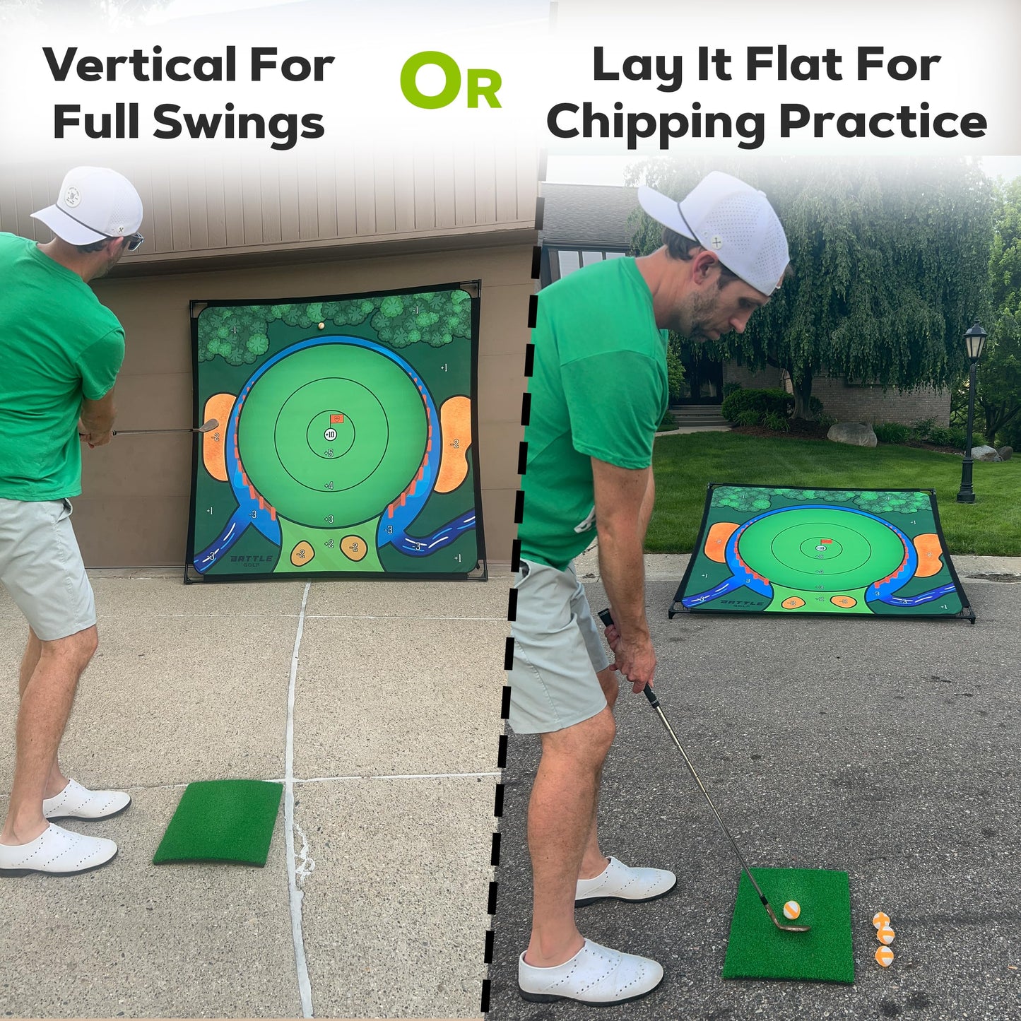 Battle Golf Chipping Game - The Original Portable Golf Game for Chipping Practice for Dads and Junior Golfers - Indoor and Outdoor